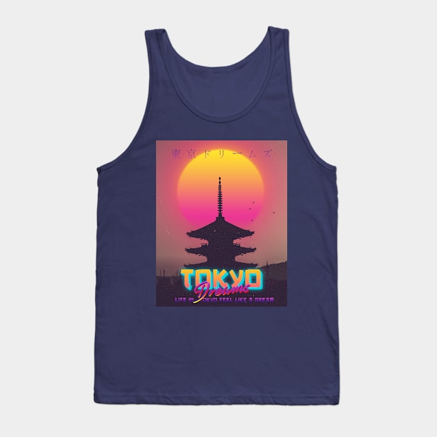 Tokyo Dreams - Vaporwave Tank Top by Aanmah Shop